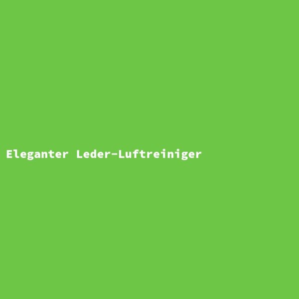 Eleganter Leder-Luftreiniger