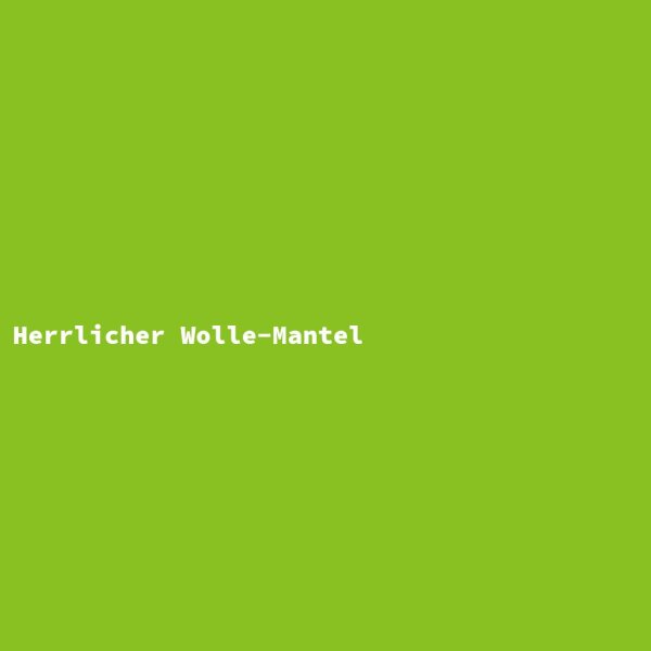 Herrlicher Wolle-Mantel