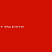 Klebrige Beton-Bank
