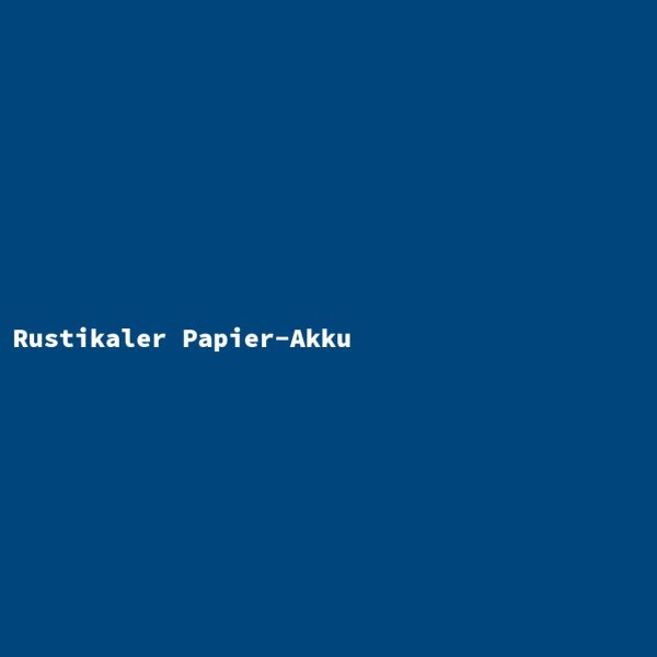 Rustikaler Papier-Akku