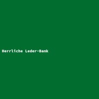 Herrliche Leder-Bank