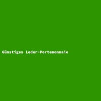 G&uuml;nstiges Leder-Portemonnaie