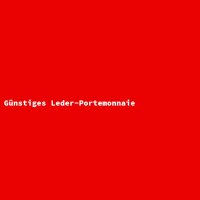 G&uuml;nstiges Leder-Portemonnaie