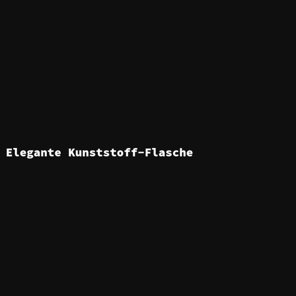 Elegante Kunststoff-Flasche