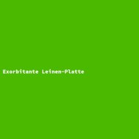 Exorbitante Leinen-Platte
